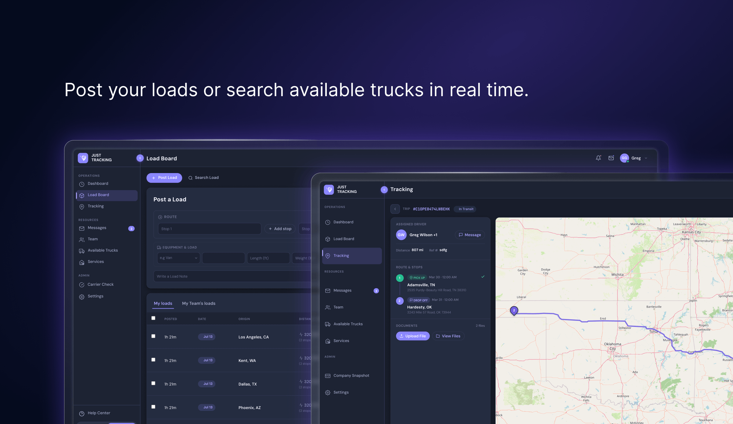 Just Tracking for Brokers: How to Get Your Loads Posted and Tracked